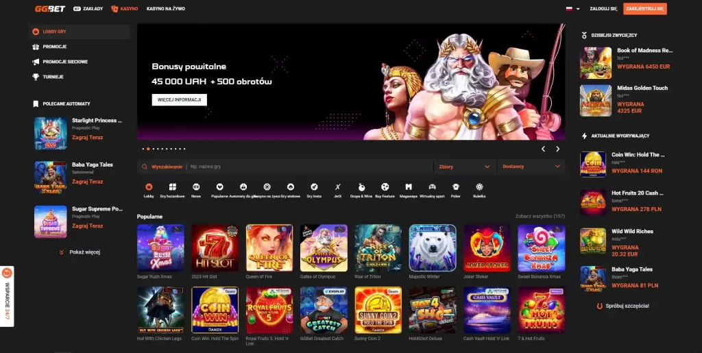 Glowna Strona w GG Bet Casino